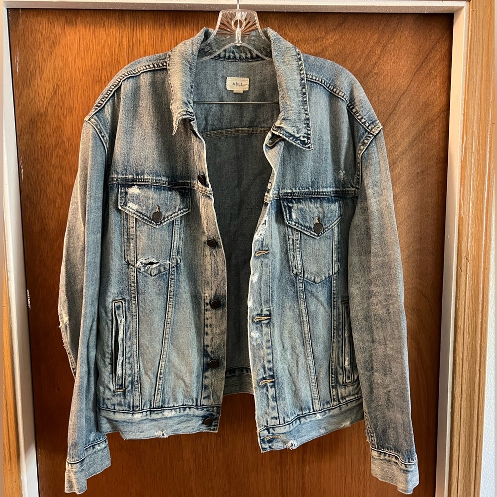 Able Merly distressed jean jacket